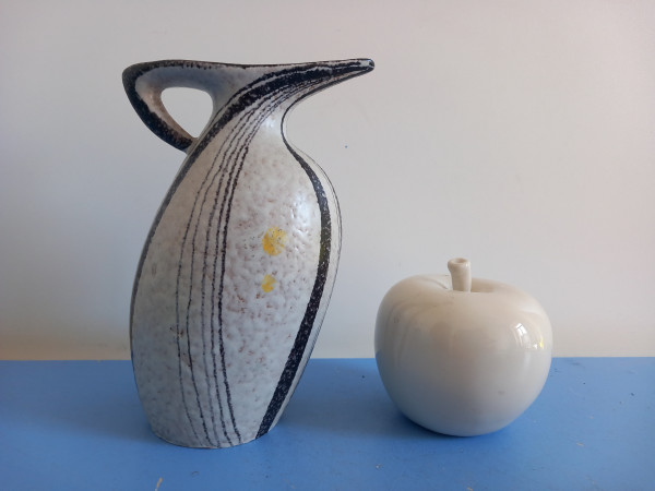 Ruscha Domino 321/3 Vase Keramik Keramikvase 50er Cilli Wörsdörfer