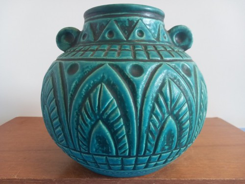 Jasba Azteken Vase Aztec türkis Keramik WGP 60er 70er Mid Century