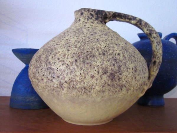 Fat LAVA glaze pitcher RUSCHA - in yellow - Kurt Tschoerner 60s