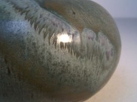 Vorschau: Grüne Vase Studiokeramik - mit Laufglasur Vorschau: Grüne Vase Studiokeramik - mit Laufglasur