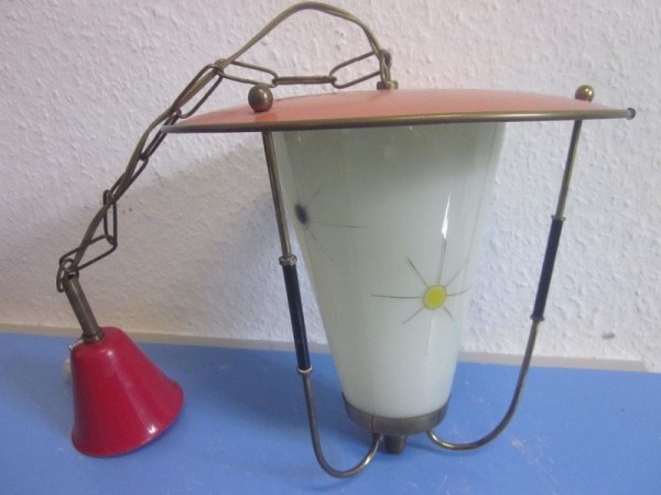 50er Hängelampe Lampe Flurlampe Laterne 50s 60s rockabilly Nierentisch Ära