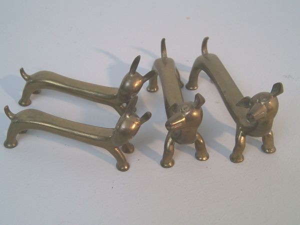 Four extraorduinary knife rests - style Bosse / Hagenauer