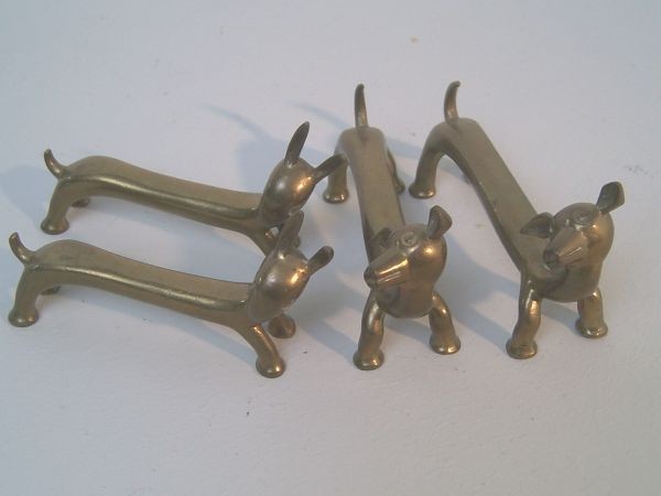 Four extraorduinary knife rests - style Bosse / Hagenauer