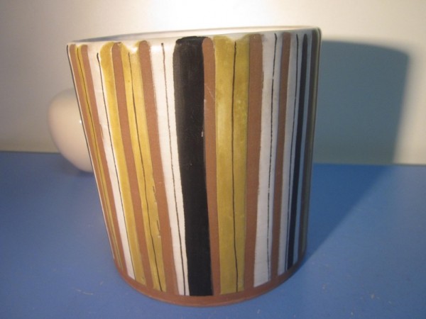 Roger Capron France studio art pottery plant pot planter stripes 50s mid-century