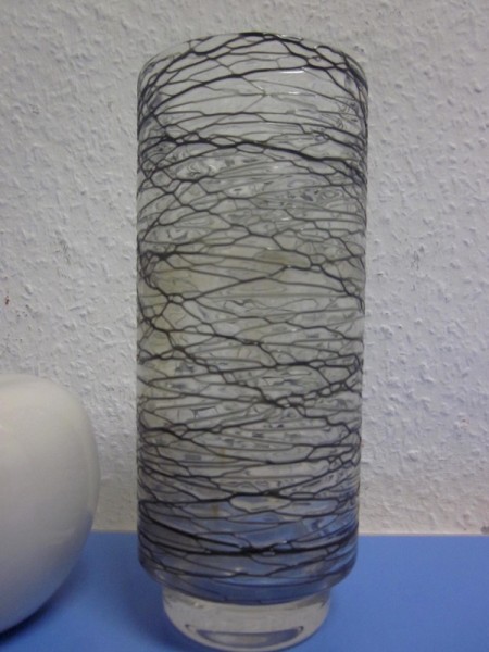 Gral-Glas Gralglas Vase Glasvase Josef Stadler 60er-Jahre Fadenglas