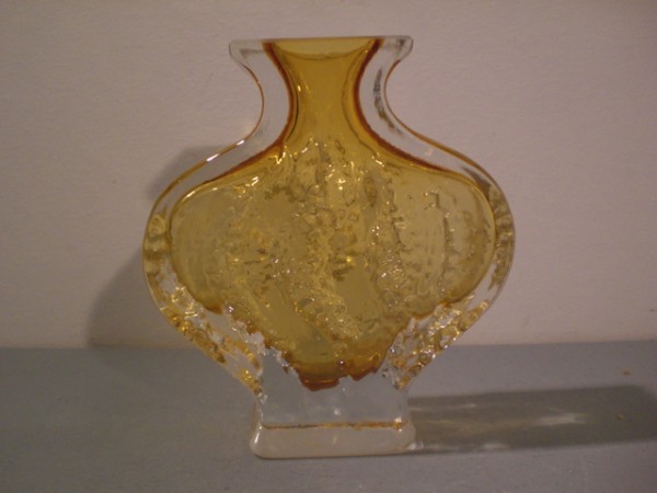Vase with yellow inlay - Ingridglas