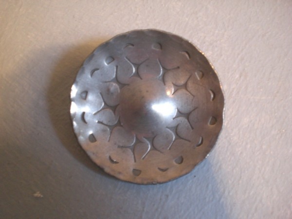 Big Danish pewter brooch - 60s modernist