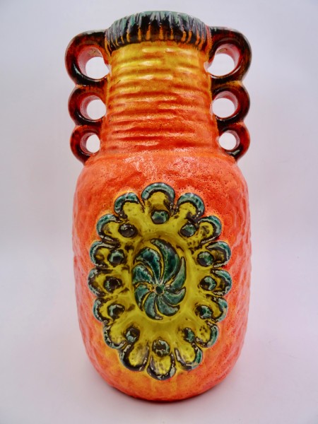 Dümler & Breiden Vase Keramik Keramikvase 60er 70er orange pop art design midcentury modernist-Copy