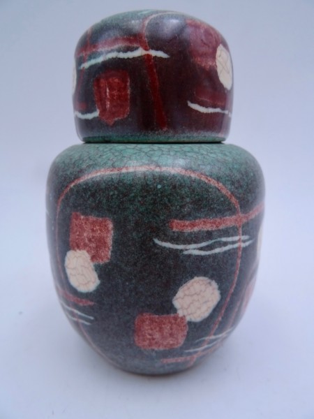 Kunsttöpferei Herberz canister ceramic Art Deco Bauhau attr. Fritz Hudler around 1920