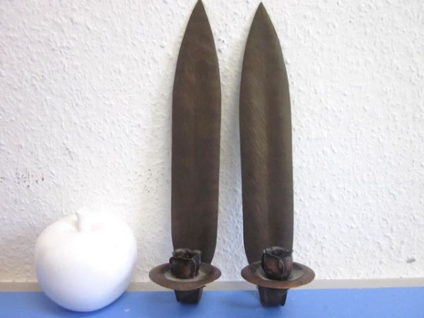 A pair of Art Nouveau wall candelabers
