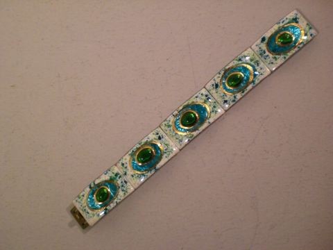 Extraordinary enamel bracelet 60s