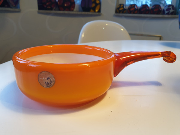 Holmegaard Kastrup Schale Palet Michael Bang orange 60er 70er designclassics24