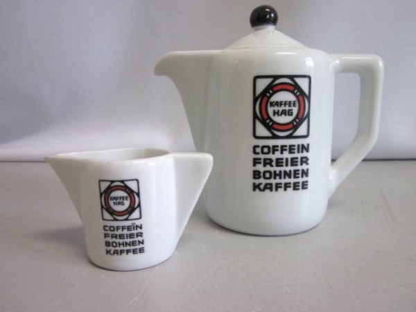 Small coffee pot & creamer - Kaffee Hag