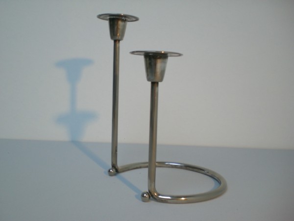 Silver-plated Art Deco candleholder, ca. 1920