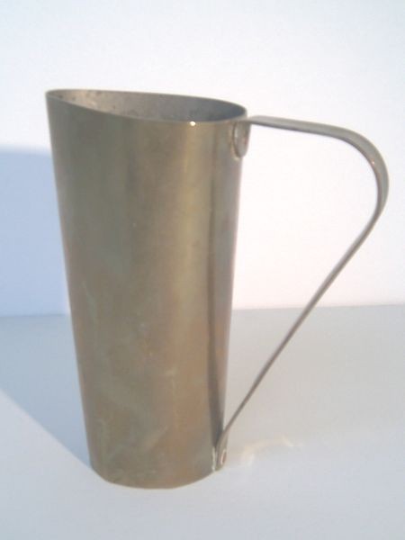 Large Art Noveau brass pitcher - signed 'Schaefer'