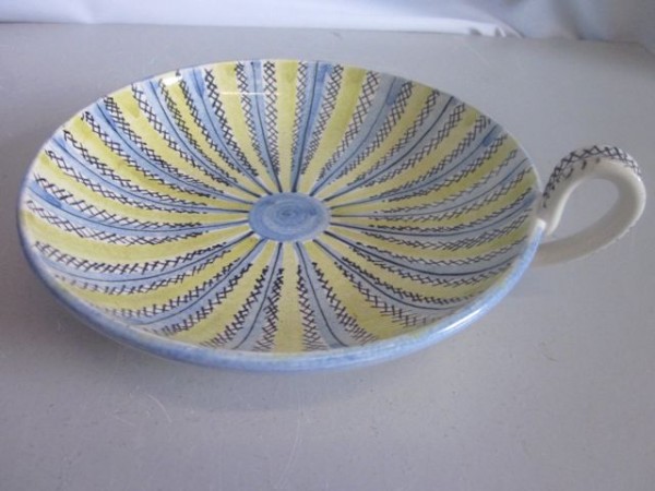 Handled bowl with stripes - Hedwig Bollhagen