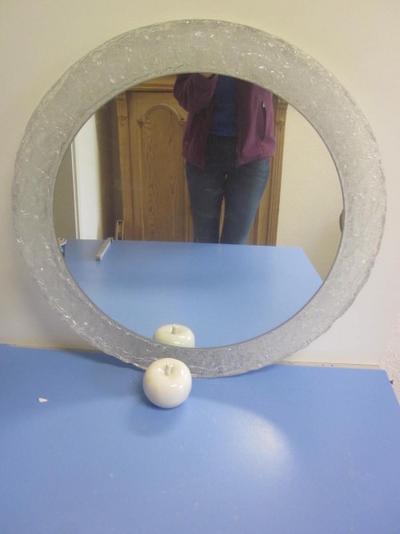 Huge 1970s mirror with plexi frame