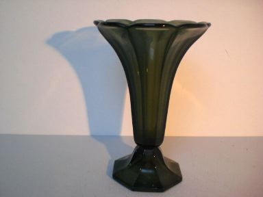 Tall Art Deco vase - pressed glass