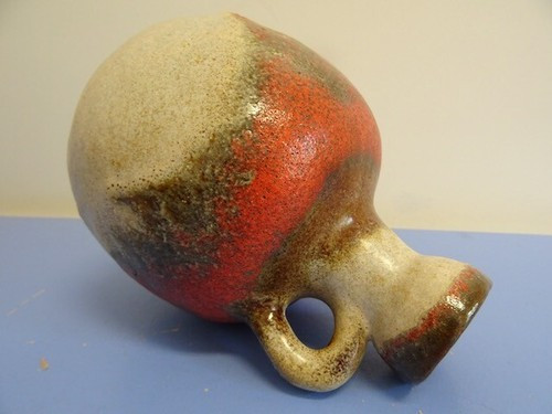 Ruscha 333 Vase Keramik Keramikvase orange fat lava 70er Kurt Tschörner