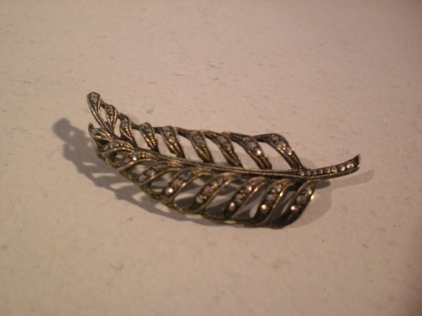 Art Deco brooch silver 835 with Marcasites