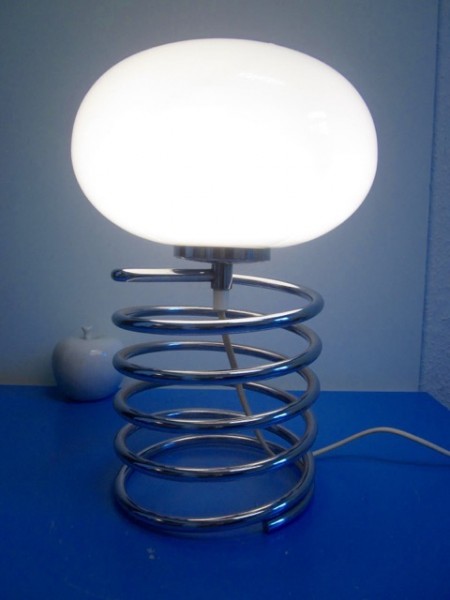 Tall Honsel spiral lamp era Maurer 70er design modernist