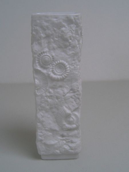 Big Kaiser bisque vase, snake stone relief
