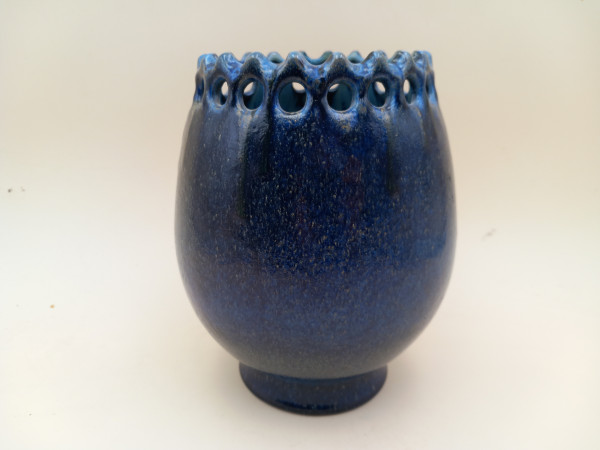 Ceramano Royal Vase Keramik Keramikvase blau Lava selten 70er