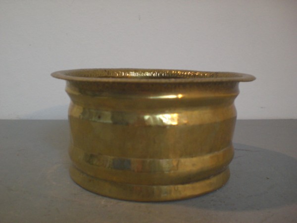 Art Noveau brass cachepot - marked