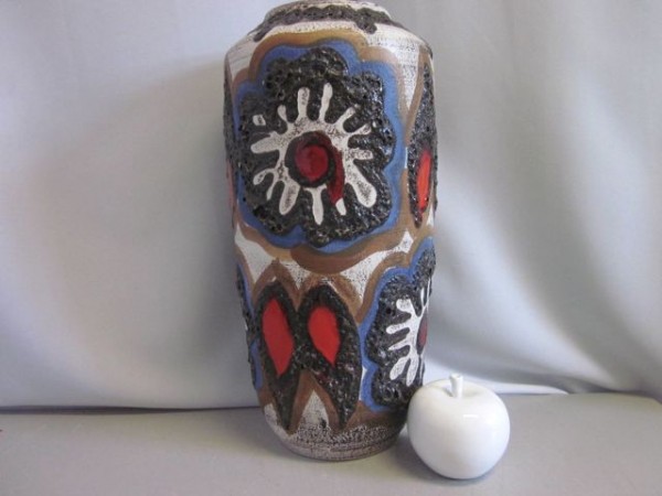 Rare Scheurich floor vase 70s - rare lava pattern