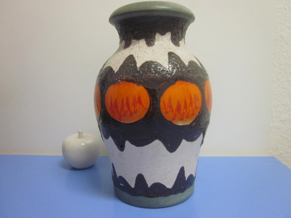 Bay Keramik Floor Vase 1970s Fat Lava Pop Art Design WGP 35 cm