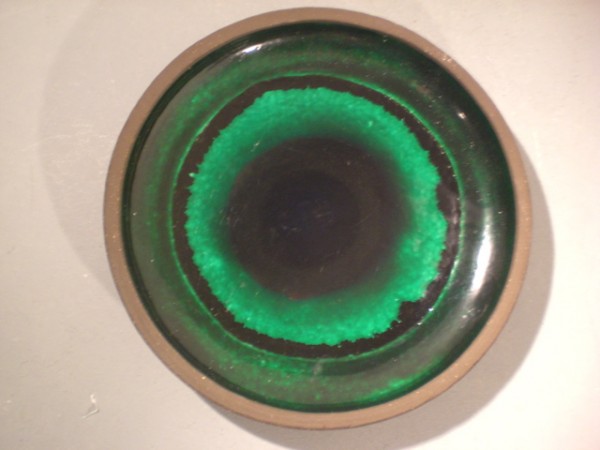 Tall pop art wall plate in green - Kroesselbach