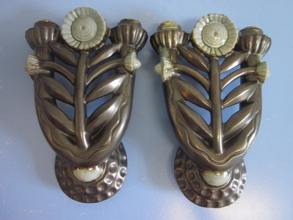 Lajos Szadai Kispest - two Art Déco wall lamps