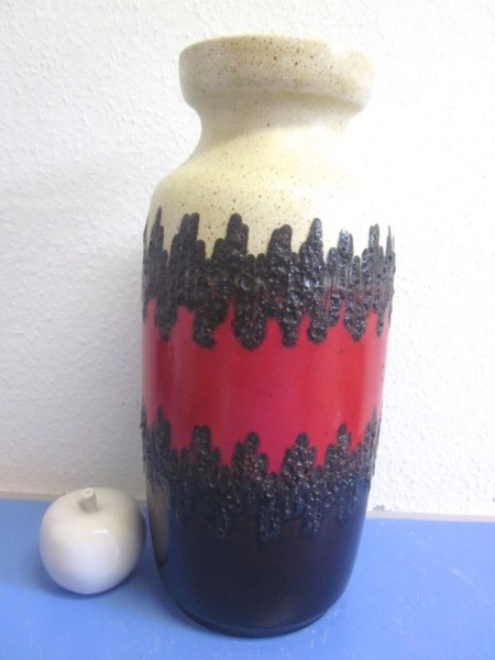 German Bay-Keramik WGP 18.1" floor vase lava Germany 60s 70s pottery