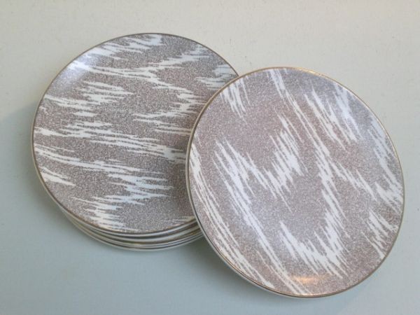 Six Wächtersbach dessert plates - design Ursula Fesca