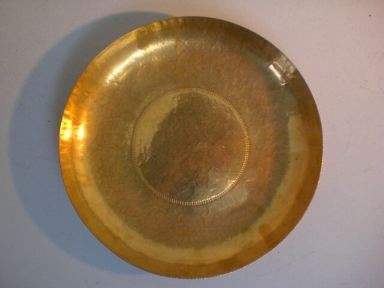 Large Art Deco brass bowl - hand-made