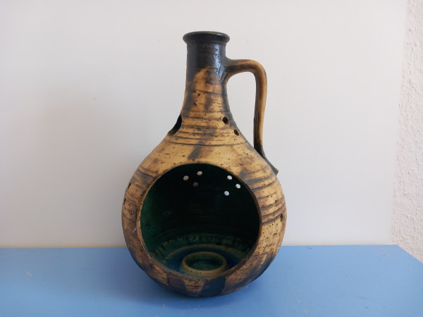 Niederländisches Keramik-Windlicht wohl Piet Groeneveldt 40 cm