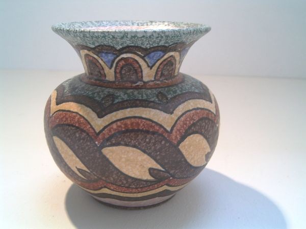 Small handpainted Ruscha vase