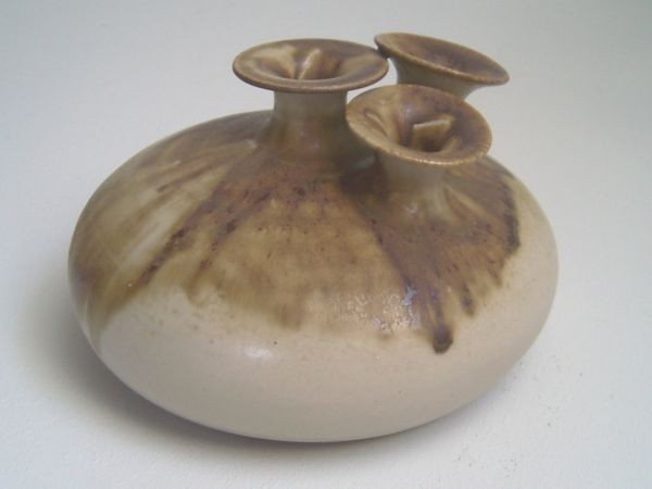 Große Studiokeramik-Vase 'Multiple Openings'
