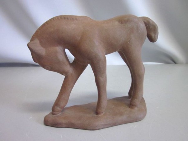Ceramic sculpture donkey - Rüppurr Fayence