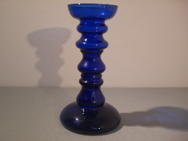 Dark-blue candlestick - Ingridglas