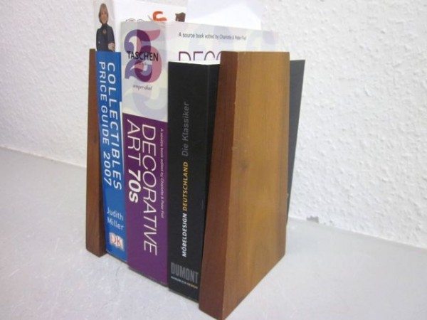 Fine Danish modernist bookends TEAK or nut mid-century modernist