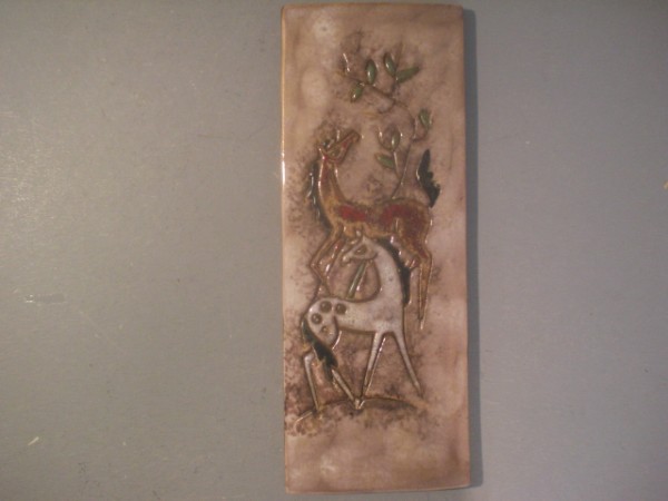 wall plaque with horses - 1950s