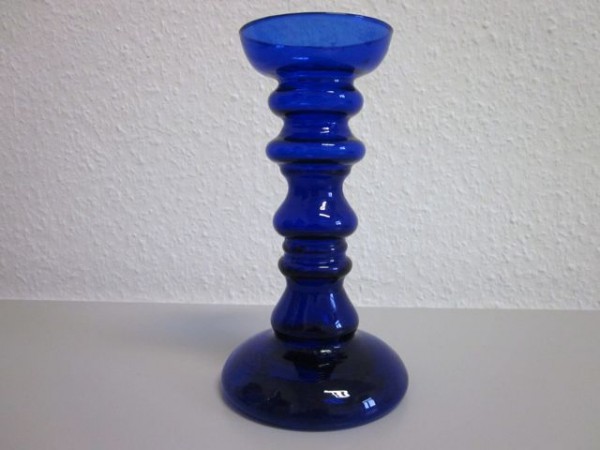 Fine dark-blue candlestick - Ingridglas