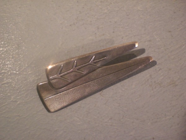Abstract silver brooch - Sweden 1956