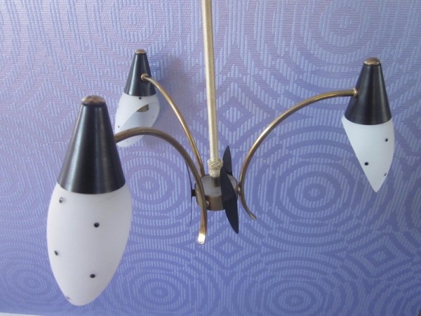 Lamp pendant lamp mid-century era Stilnovo 50s