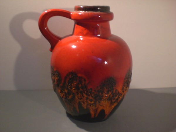 Tall lava glaze jug vase - Scheurich