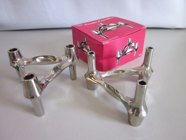 Two candleholders BMF - original-boxed!
