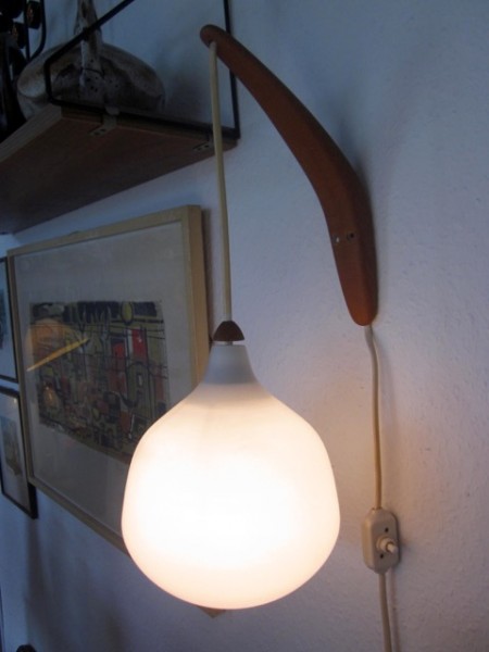 Luxus Vittsjö Sweden - wall lamp Uno & Osten Kristianson teak 50s