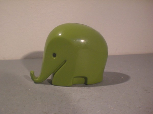 Money box green elephant - Luigi Colani