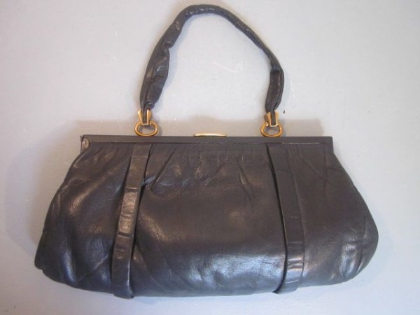 Tall Art Decó handbag - soft calfskinleather